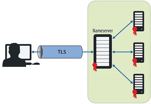 Схема работы DNS поверх TLS