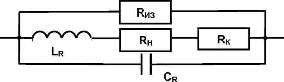 Упрощенная эквивалентная схема резистора для ВЧ цепей
