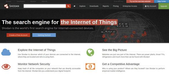 Интерфейс поисковой системы Shodan Интерфейс поисковой системы Shodan