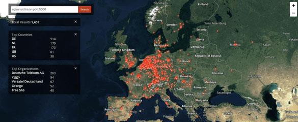 Карты Shodan Карты Shodan